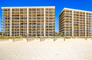 View from the beach of the Palms in Orange Beach Alabama