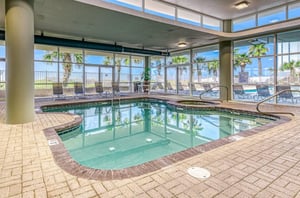 The indoor swimming pool at Tidwater in Orange Beach Alabama