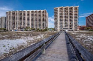 View from the beach of Phoenix II in Orange Beach Alabama