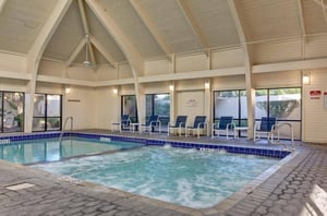 The indoor swimming pool at Summer House on Romar Beach in Orange Beach Alabama