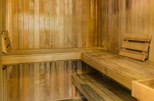 The sauna at Admirals Quarters