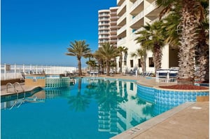 Lovely pool area at Admirals Quarters Orange Beach