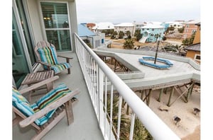 Balcony view of Tristan Towers in Pensacola Beach Florida