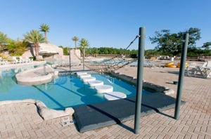 The condos have fun for all with fun water fixtures