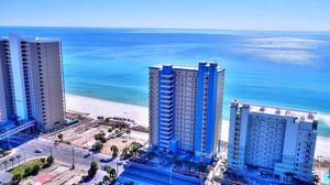 Aerial view of Grandview East Resort in Panama City Beach Florida