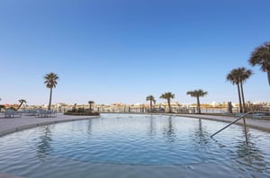 The heated outdoor pool at Bella Luna in Orange Beach Alabama