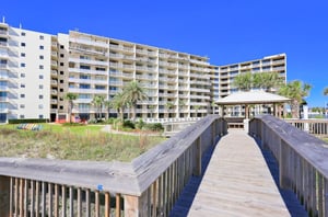 View from the boardwalk of Seaside Beach and Racquet Club in Orange Beach Alabama