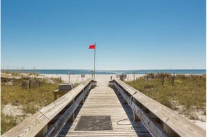 Beach walkover at Phoenix VI in Orange Beach Alabama