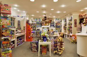 The onsite gift and toy shop is packed with fun activities and toys to keep the kids  busy even if it rains.