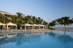 Lounge by the outdoor pool at South Seas Island Resort