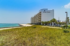 View looking down the coast of Grand Pointe in Orange Beach Alabama