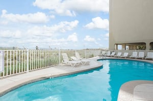 The Gulffront swimming pool at Harbour Place in Orange Beach Alabama