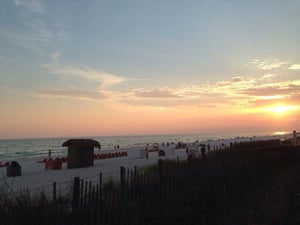 Beach from Emerald Isle in Panama City Beach Florida