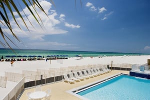 Beachfront pool at Emerald Isle in Panama City Beach Florida