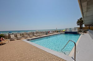 Lovely beachside pool at Emerald Isle in Panama City Beach Florida