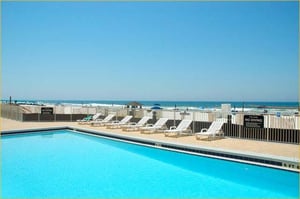 Lovely pool area at Emerald Isle in Panama City Beach FL
