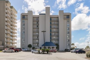 View from the parking lot of Romar Tower in Orange Beach Alabama