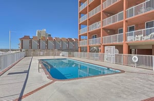 Take a dip in the outdoor pool