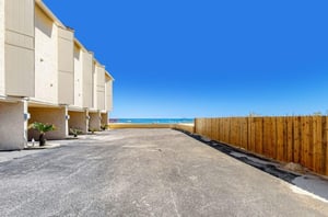The road next to the covered parking units at Gulfside Townhomes in Gulf Shores Alabama