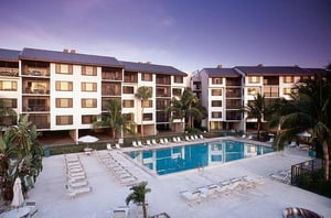 View of pool at Santa Maria Condos in Fort Myers Beach FL