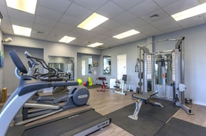 The fitness center at South Harbour