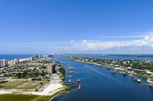 Gorgeous water surrounds Perdido Key Florida