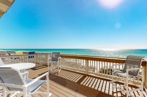 The townhomes have decks looking out over the pristine Gulf shoreline.