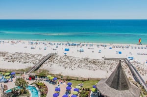 Take in stunning Gulf views from a private balcony