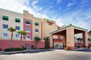 The hotel is located right on the beach and only a hop away from the Pensacola Pier