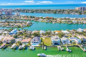 Vacation homes line many of Clearwater Beachs beautiful shores.