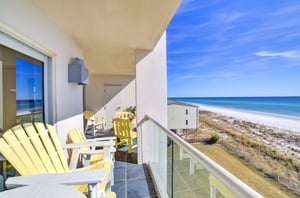 See for miles down the coast from a private balcony