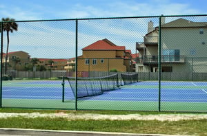 The outdoor tennis courts at Regency Towers Pensacola Beach