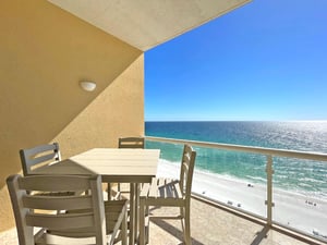 Enjoy incredible views from a private balcony