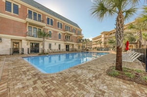 One of the lovely outdoor swimming pools at the Village of South Walton in Rosemary Beach Florida