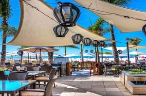 Grand Plaza Beachfront Cabana Area at St. Petersburg Beach