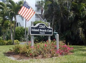 Entrance to Island Beach Club