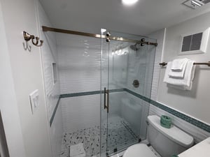 Master bathroom with walkin shower