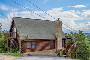 Exterior view at Eagles Nest, a 2bedroom cabin rental located in Sevierville