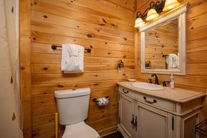 Second Bathroom at Eagles Nest, a 2 bedroom cabin rental located in Sevierville