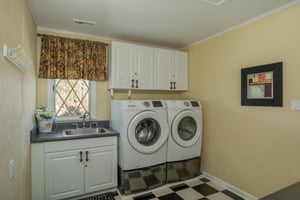 Laundry room with utility sink at Best View Ever A 5 bedroom cabin rental in Pigeon Forge