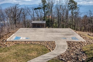 Shuffleboard behind Best View Ever A 5 bedroom cabin rental in Pigeon Forge