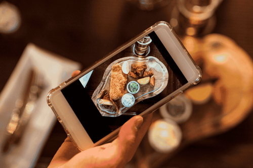 7253903 Person Taking Photo Of Food With Iphone