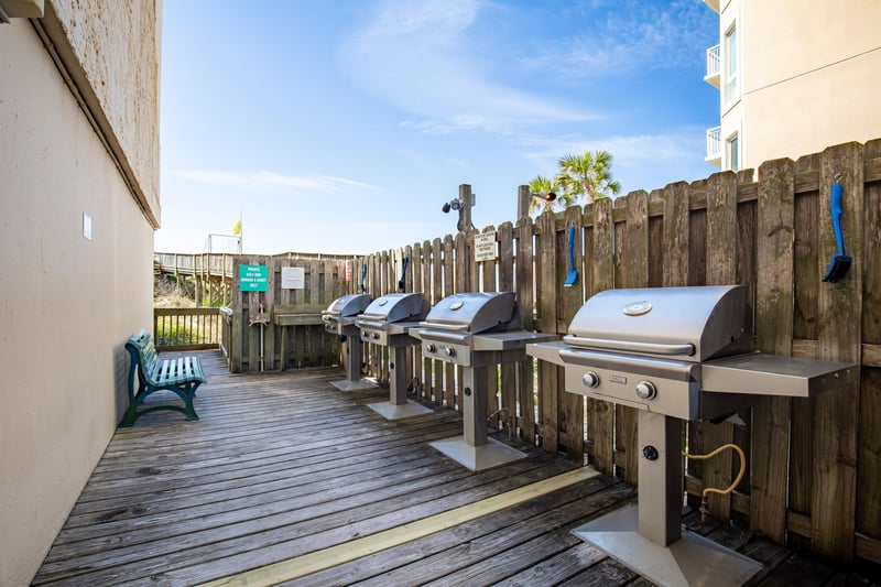 Grilling areas are throughout the resort