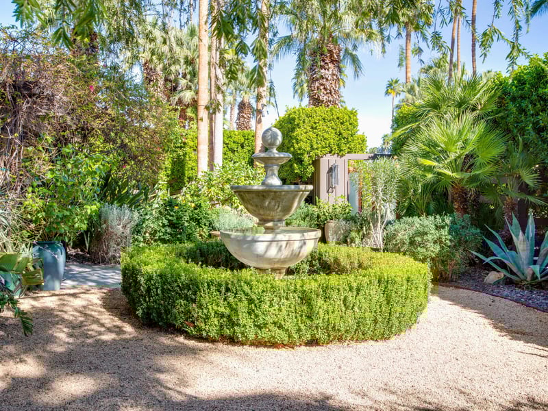 Lush gardens bring life to the desert