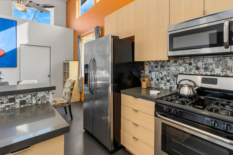 Fully stocked kitchen