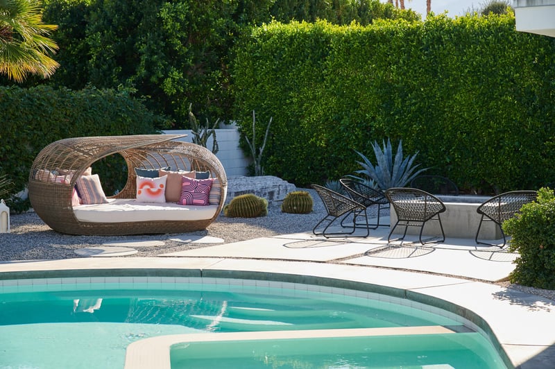Take a nap in the poolside napping caban