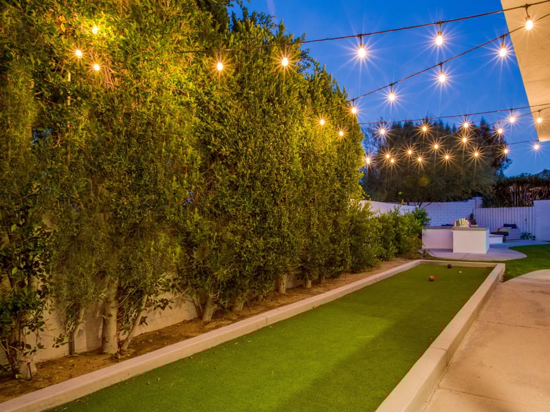Resortstyle Yard with Bocce Ball Court