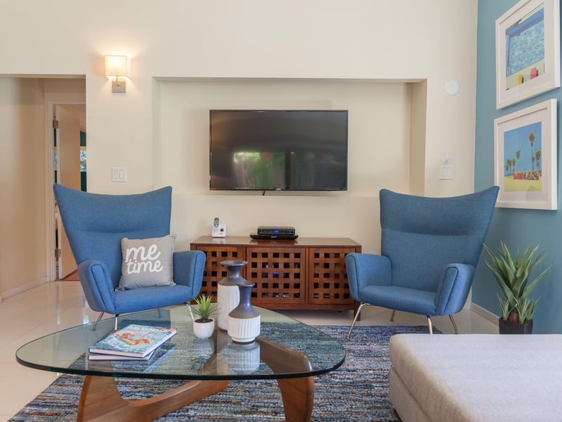 Flat screen TVs for relaxing movie nights