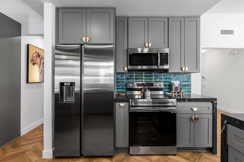 Stainless kitchen appliances