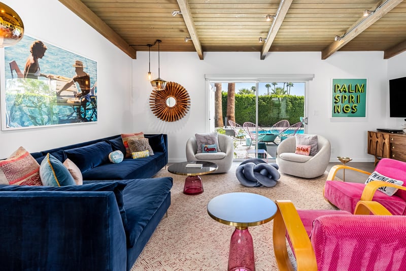 Cozy Navy Blue Couch